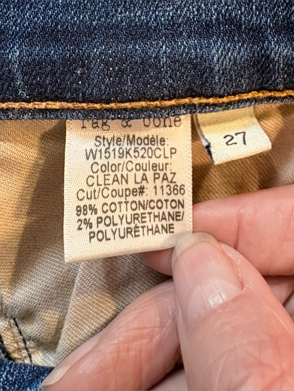 ☀️Rag & Bone Straight Leg Raw Hem Jeans Blue
Wash Sz 27🧡 - Picture 10 of 13